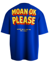 ( blue tshirt , royal blue  tshirt , oversized , potter , moan ok please  tshirt , moan is music and horn is noise  , spankers , spankers india , tshirt )