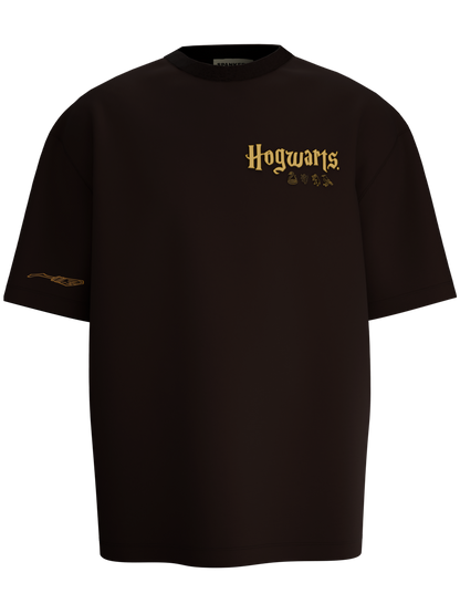 ( brown tshirt , chocolate brown tshirt , oversized , potter , harry potter tshirt , potter fan , spankers , spankers india , tshirt )